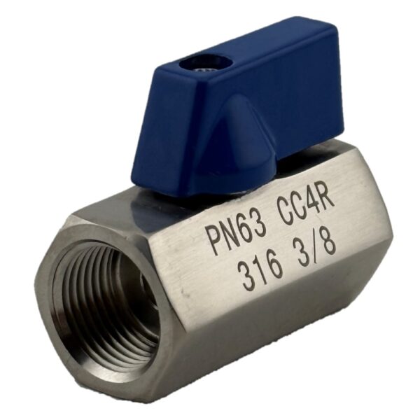 Stainless Steel 316 Mini Ball Valve Female x Female BSP Thread General Purpose