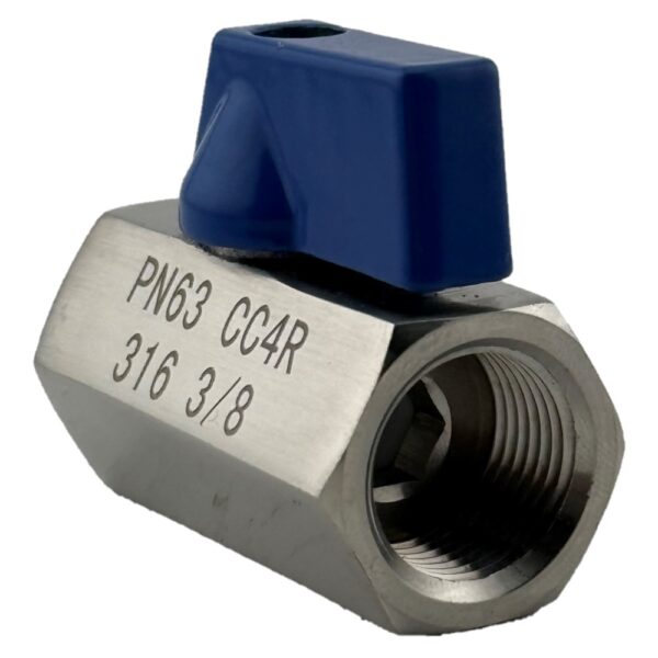 Stainless Steel 316 Mini Ball Valve Female x Female BSP Thread General Purpose - Image 3